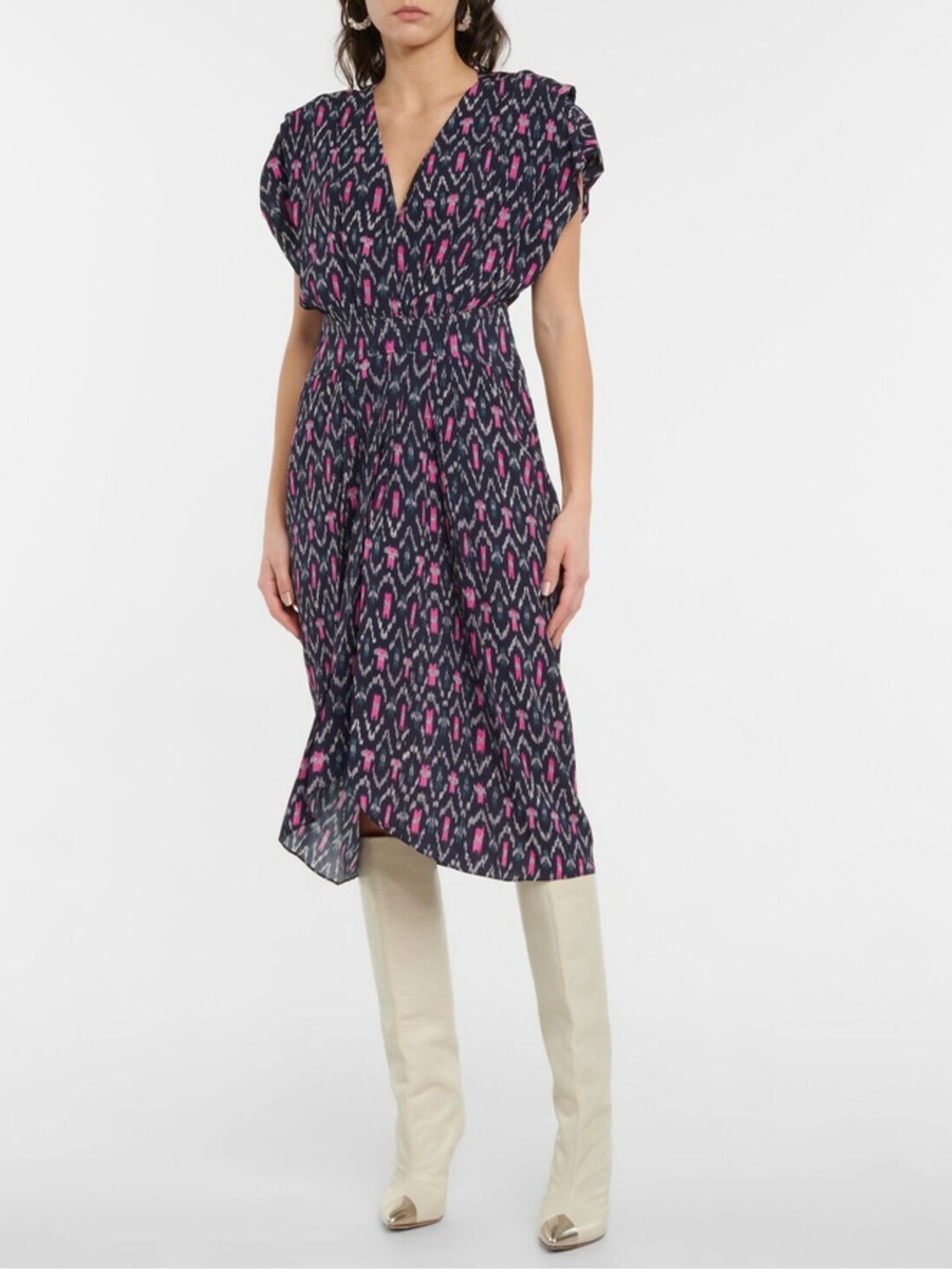 Isabel Marant Étoile Almeya Ikat Print Dress Size 34 (US 2)